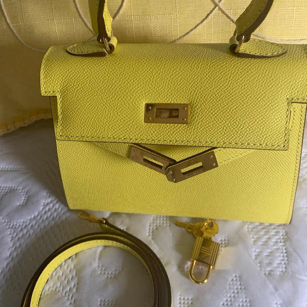 House of Hello Yellow Satchel, Handbag,Crossbody purse